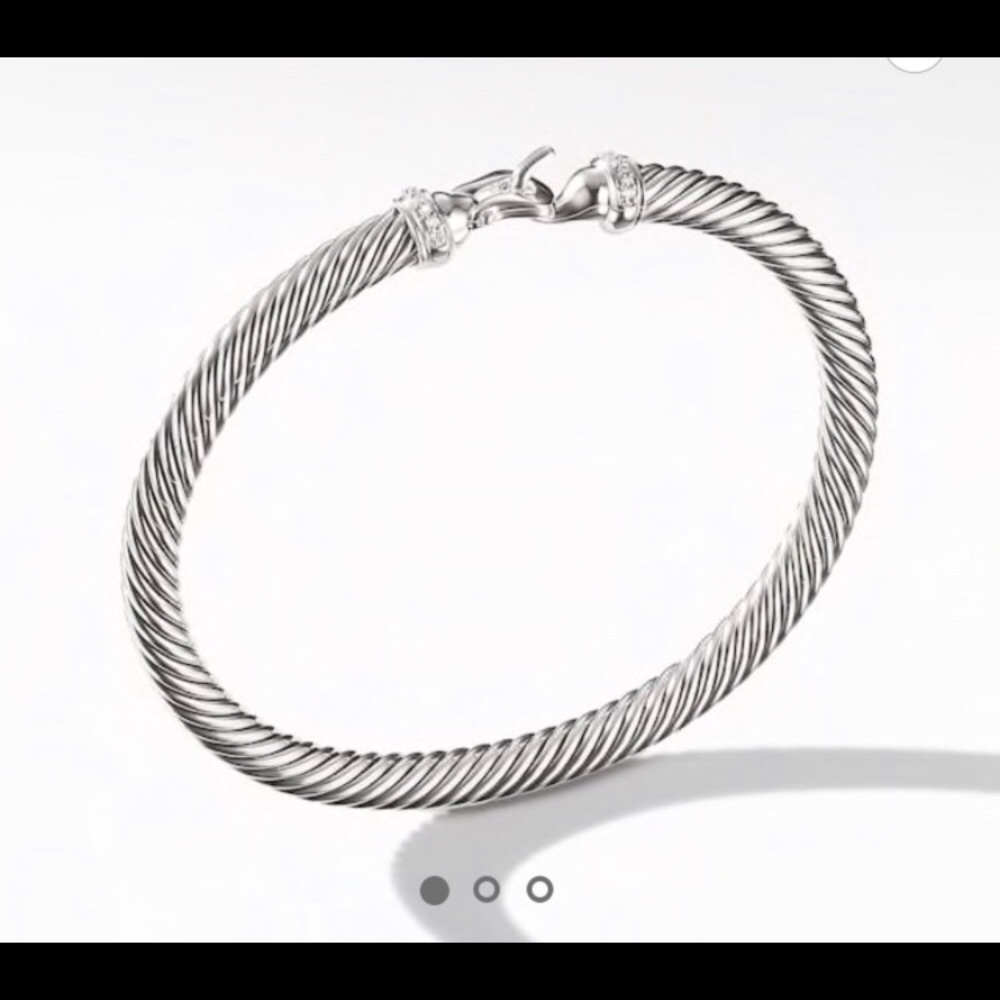 DAVID YURMAN CABLE BUCKLE BRACELET WITH DIAMONDS